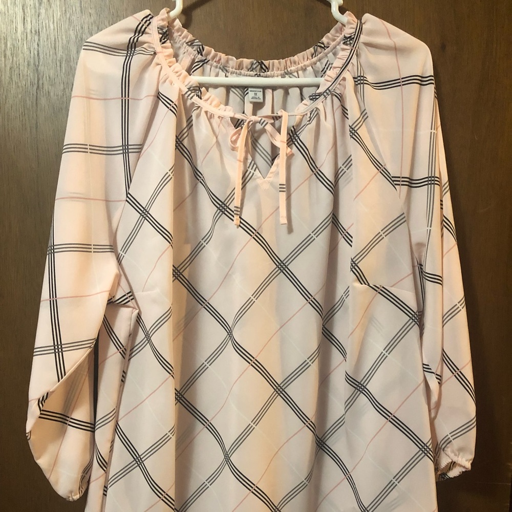Croft and Borrow light pink striped dress shirt size 1X